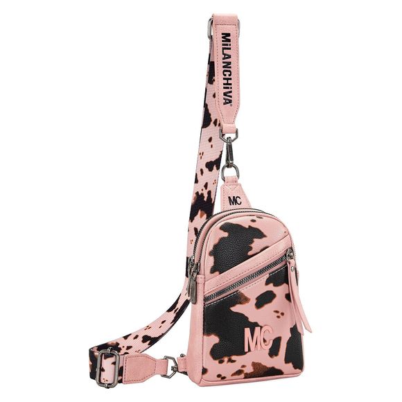 Small Crossbody Bags Pink Cow Print Chic Mini Sling Bag Purse And o_o - Picture 1 of 7